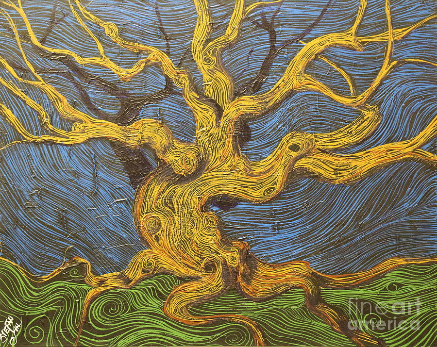 The Oak Dance Painting by Stefan Duncan