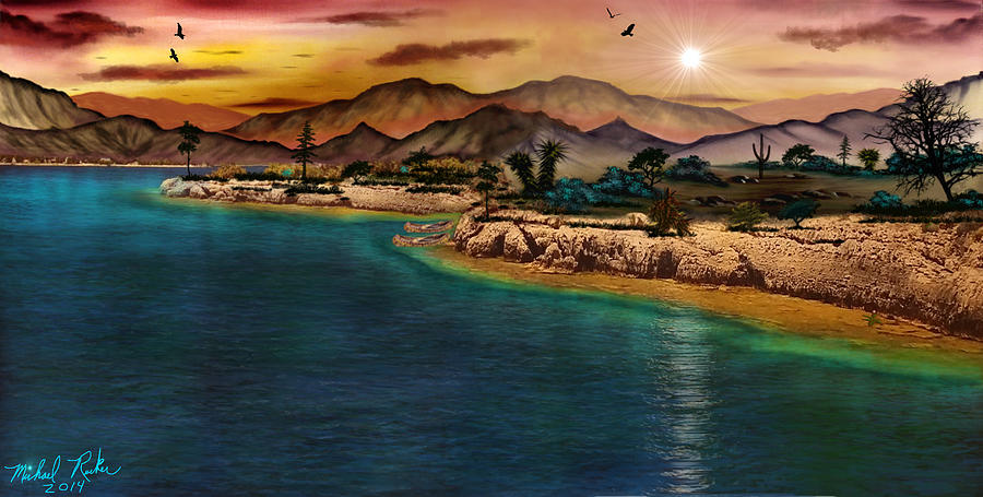 The Oasis Painting by Michael Rucker