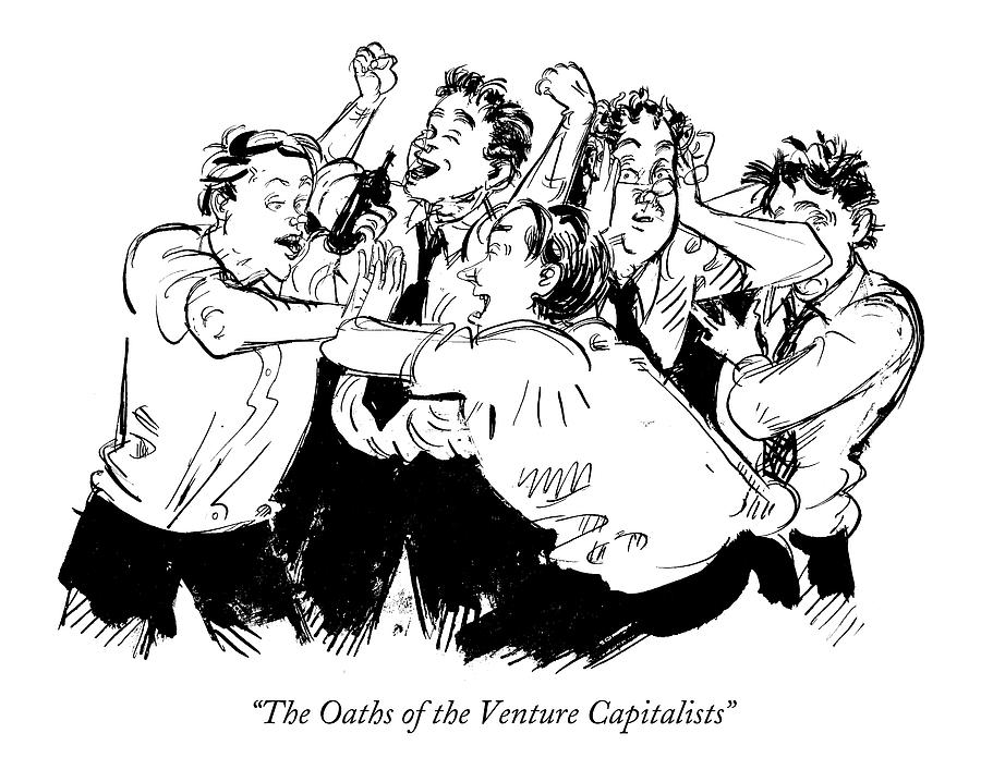 The Oaths Of The Venture Capitalists Drawing by William Hamilton