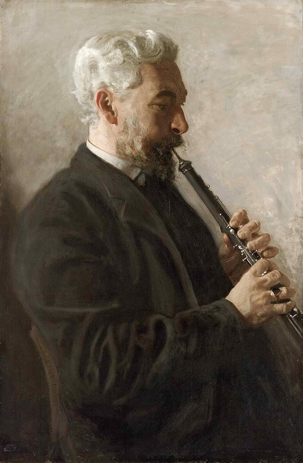 The Oboe Player . Portrait of Dr. Benjamin Sharp Painting by Thomas Eakins