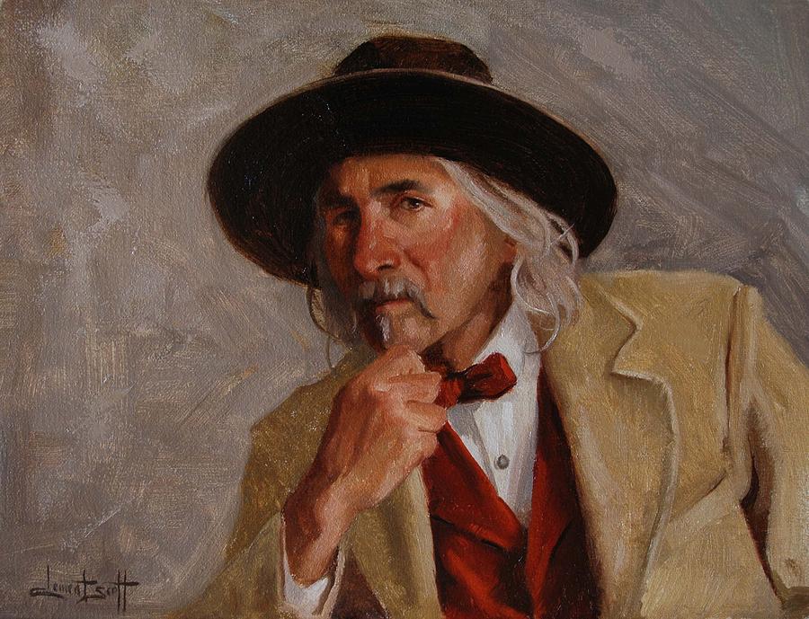 Cowboy Painting - The Observer by Clement Scott