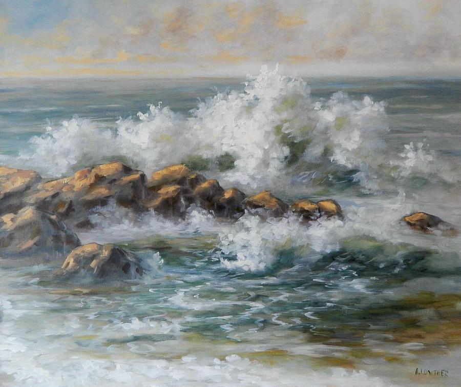 The Oceans Roar Painting By Anna Lowther