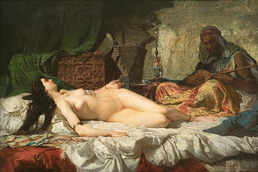 The Odalisque Painting by Mariano Fortuny
