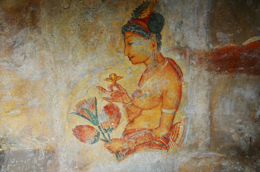 The Ode For The Women Beauty I. Sigiriyan Lady With Flowers. Sigiriya. Sri Lanka Photograph
