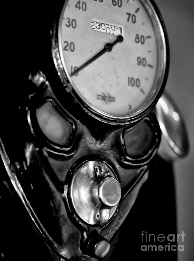 The Odometer Man 1936 EL Knucklehead Harley Davidson  Photograph by Wilma  Birdwell