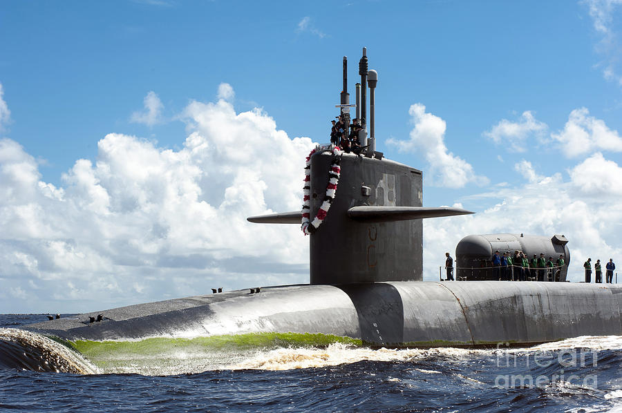Transportation Photograph - The Ohio-class Guided Missile Submarine by Stocktrek Images