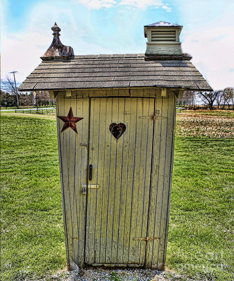 Vintage Photograph - The Ol Thunderbox Outhouse by Lee Dos Santos
