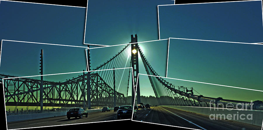 The Old and New spans of the Oakland Bay Bridge  Photograph by Jim Fitzpatrick