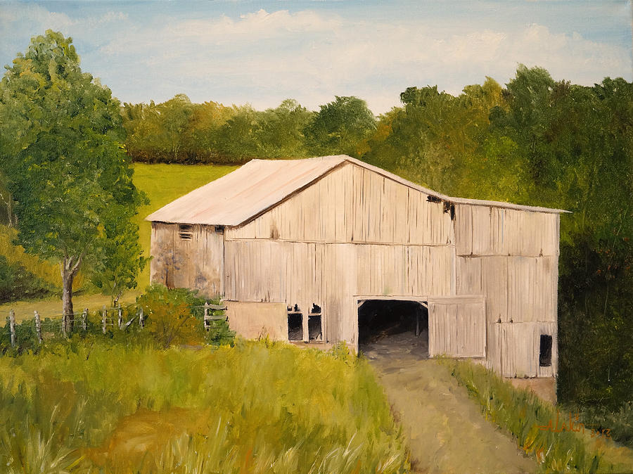 Landscape Painting - The Old Barn by Alan Lakin