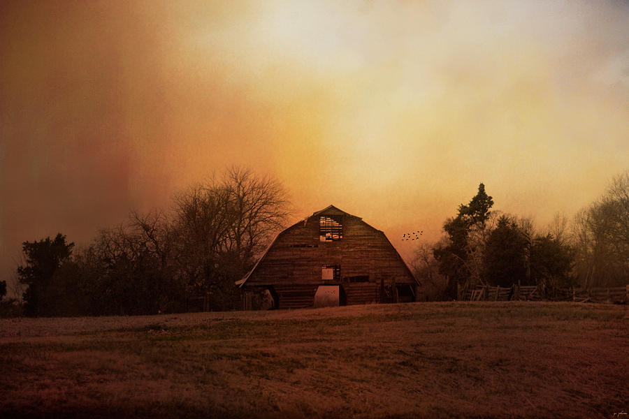The Old Barn On A Fall Evening Photograph by Jai Johnson