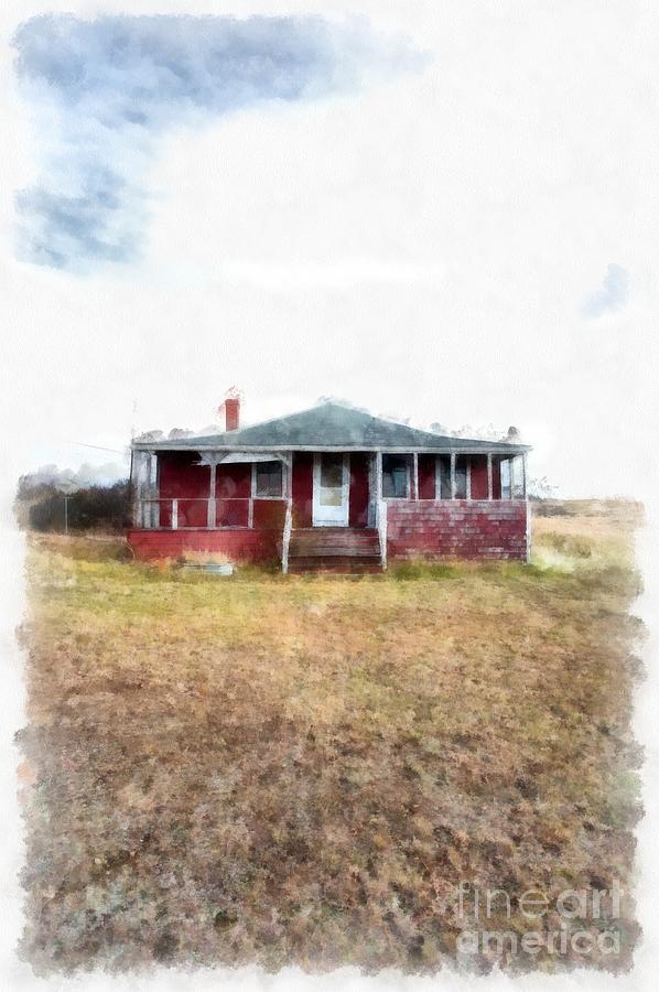 Watercolor Photograph - The old beach cottage by Edward Fielding