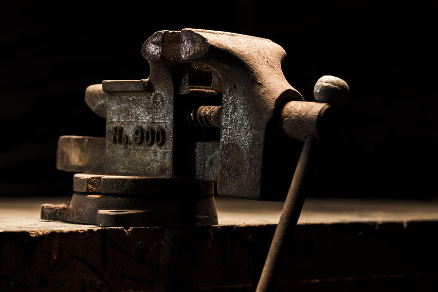 The Old Bench Vise Photograph by Andrew Pacheco