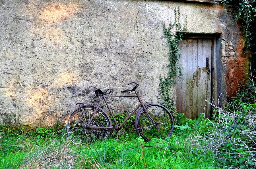 Farm Photograph - The Old Bike in the Irish Countryside by Bill Cannon