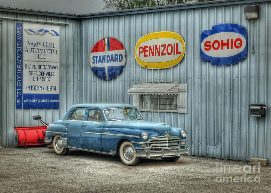 The Old Blue Chrysler Photograph by Pamela Baker