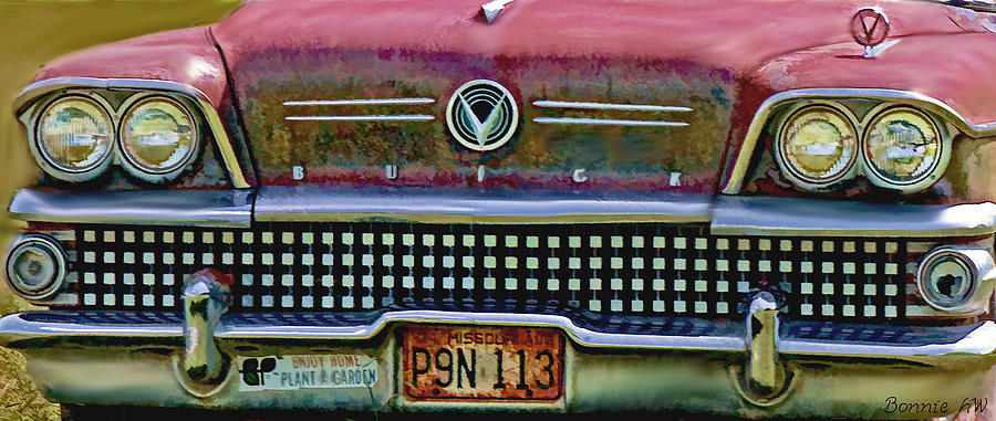 The Old Buick Photograph by Bonnie Willis