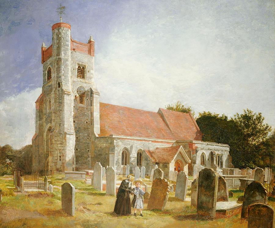 Architecture Painting - The Old Church by William Holman Hunt