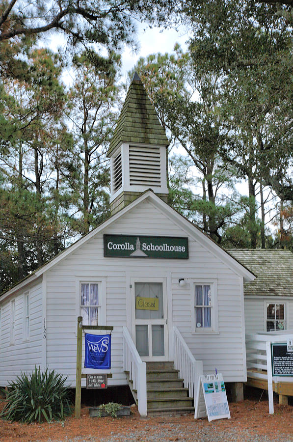 The Old Corolla Schoolhouse Photograph by Steven Ainsworth