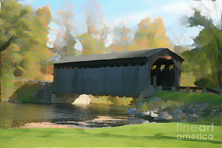 The old covered bridge Photograph by Robert Pearson