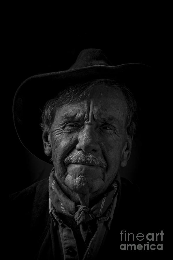 Portrait Photograph - Montana Cowboy by Edward Fielding