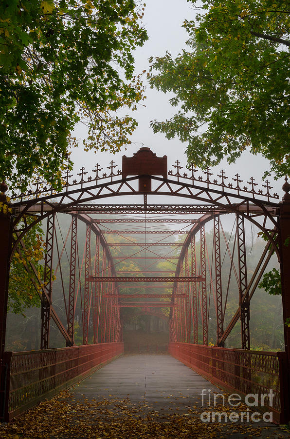 The Old Crossing at Lovers Leap - Antique Iron Bridge Photograph by JG Coleman