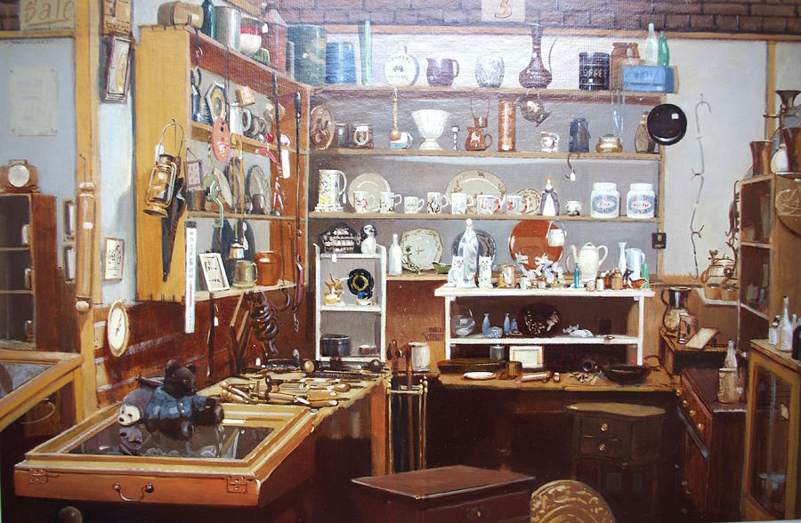 Vintage Painting - The Old Curiosity Shop by Derek Williams