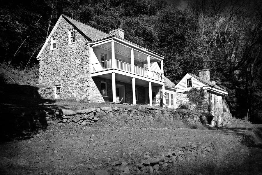 The Old Farm House Black and White Photograph by Trina  Ansel
