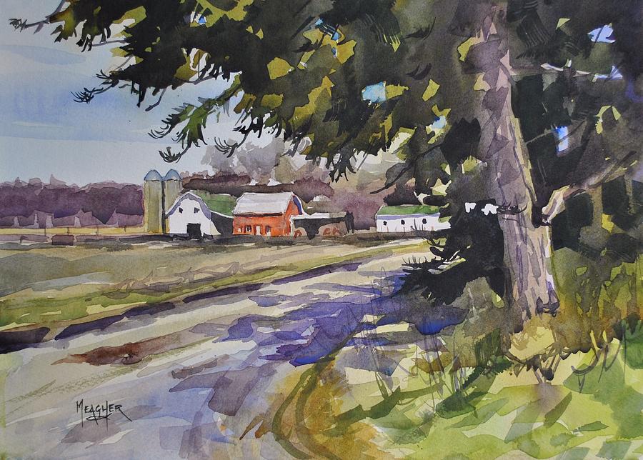 The Old Farm Lane Painting