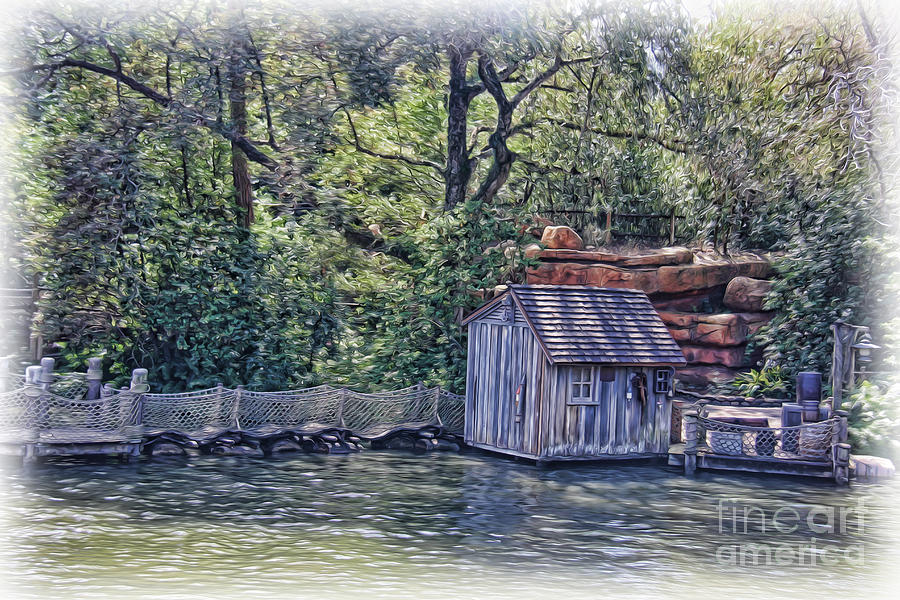 Vintage Photograph - The Old Fishing Shack by Lee Dos Santos