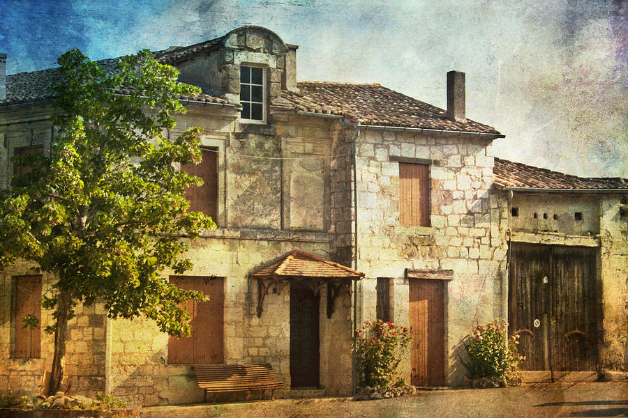 Vintage Photograph - The Old French House by Georgia Clare