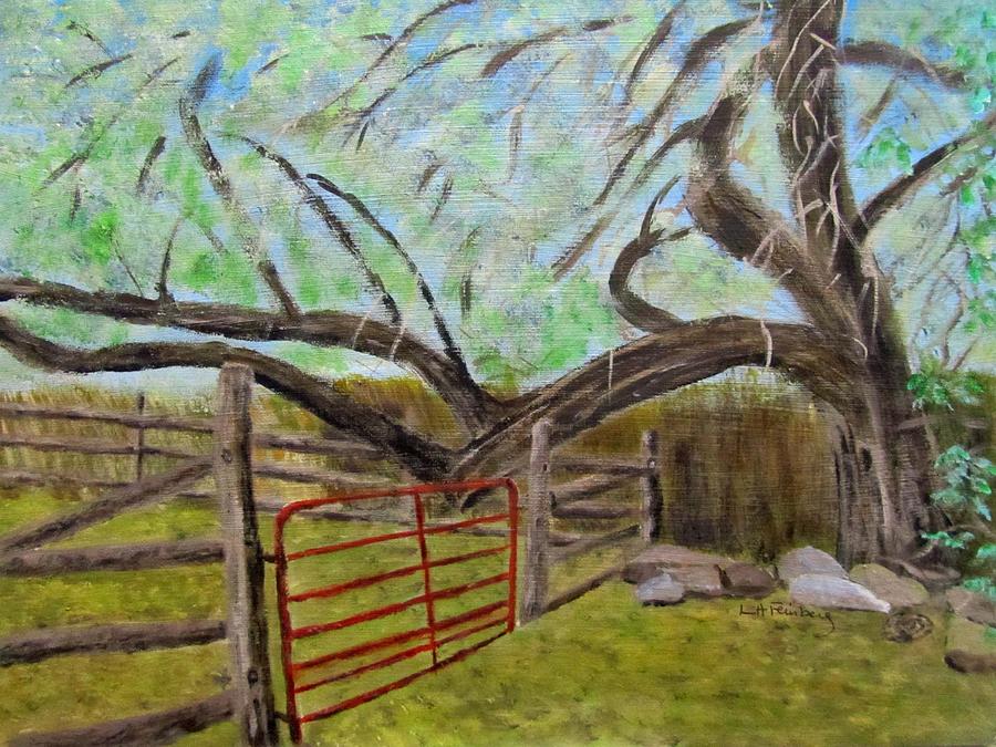 The Old Gate Painting by Linda Feinberg