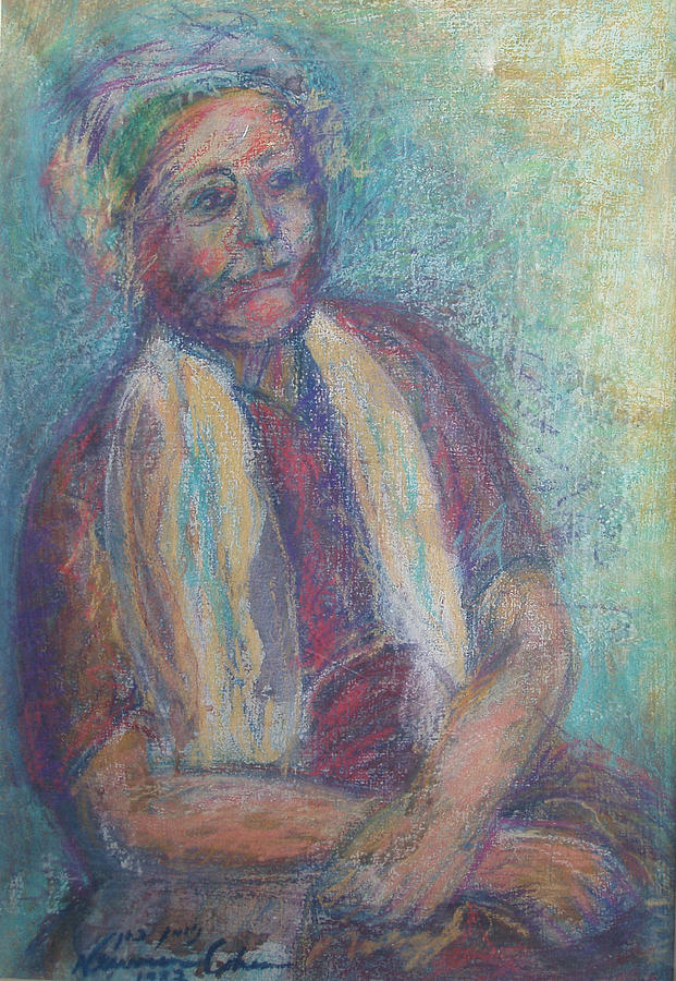 The Old German Jewish Woman Drawing by Esther Newman-Cohen