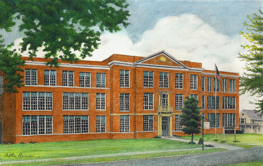 The Old High School Painting by Arthur Barnes