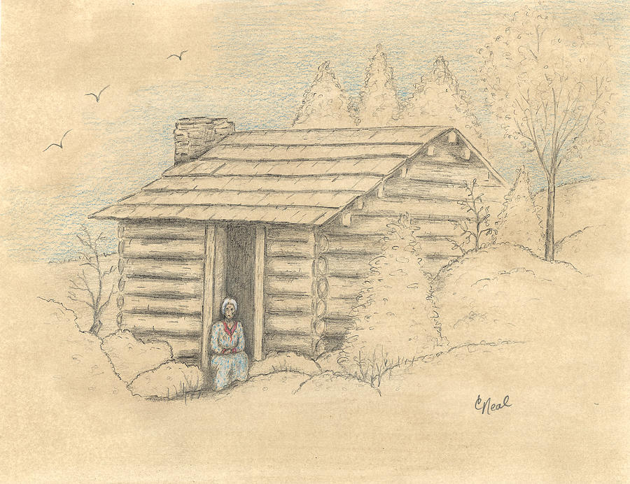 The Old Homeplace Drawing by Carol Neal