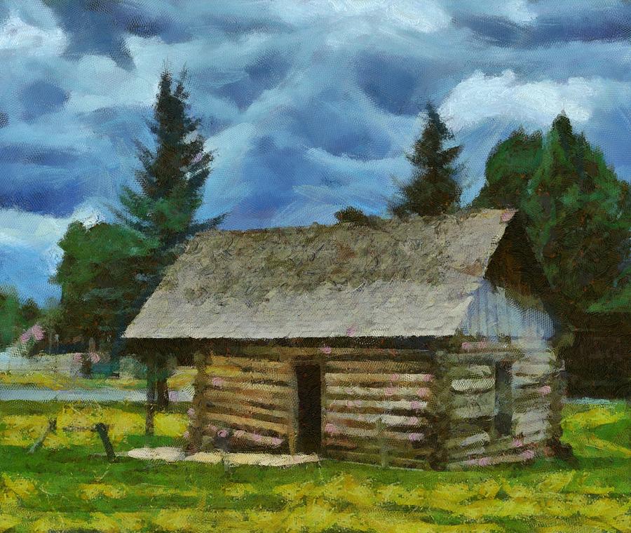 The Old Homestead Digital Art by Carrie OBrien Sibley