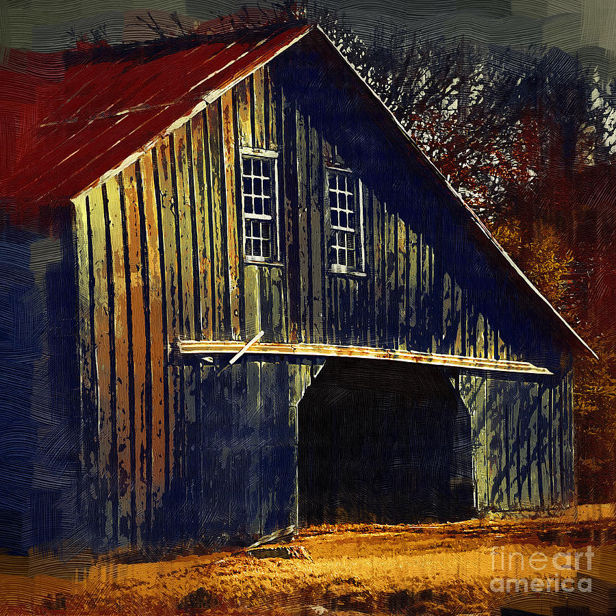 The Old Iowa Hay Barn Digital Art by Kirt Tisdale