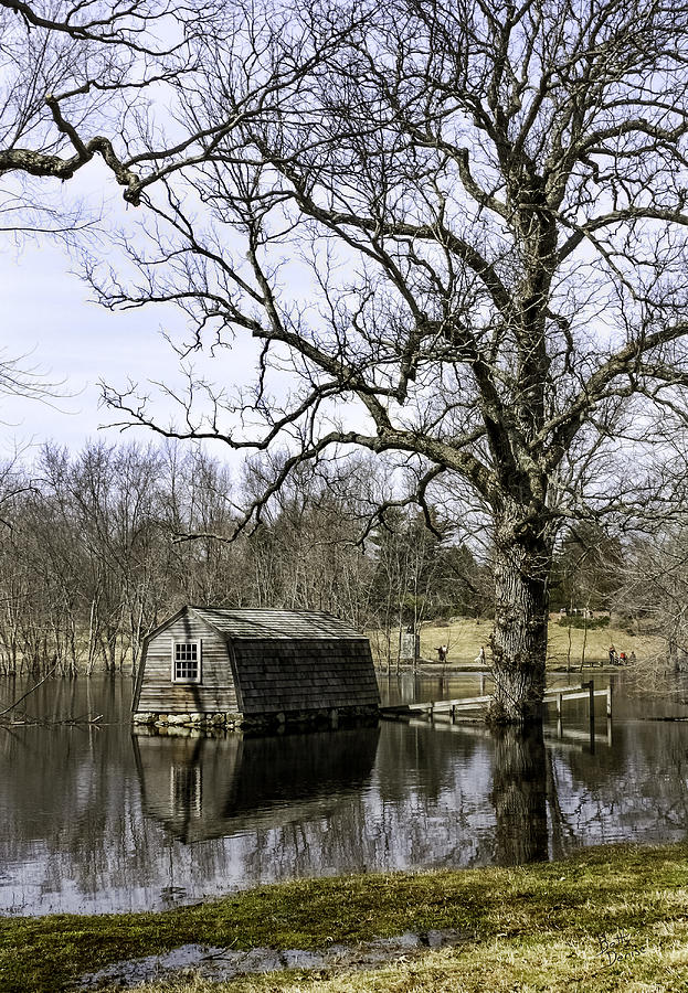 Barn Photograph - The Old Manse Boathouse by Betty Denise