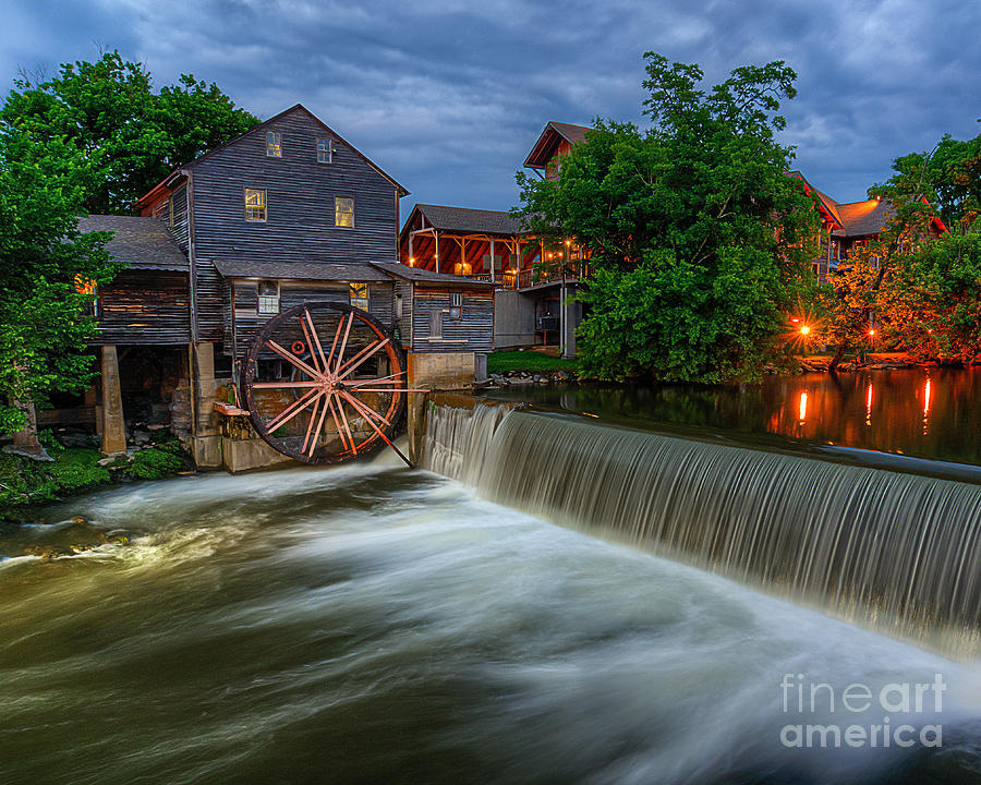 The Old Mill at twilight Photograph by Anthony Heflin