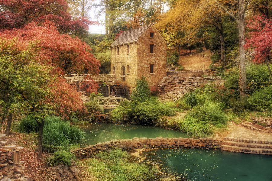 The Old Mill in Autumn - Arkansas - North Little Rock Photograph by Jason Politte