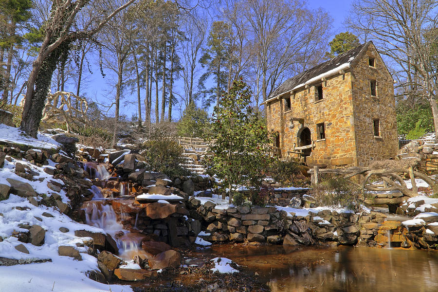 The Old Mill in Winter - Arkansas - North Little Rock Photograph by Jason Politte
