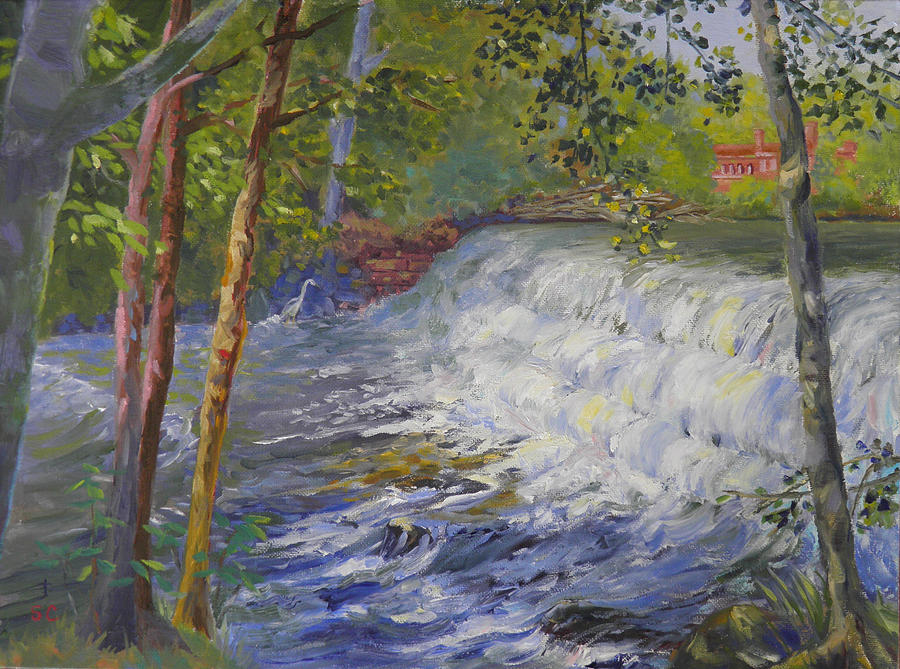 The Old Mill Stream Painting by Sharon Casavant