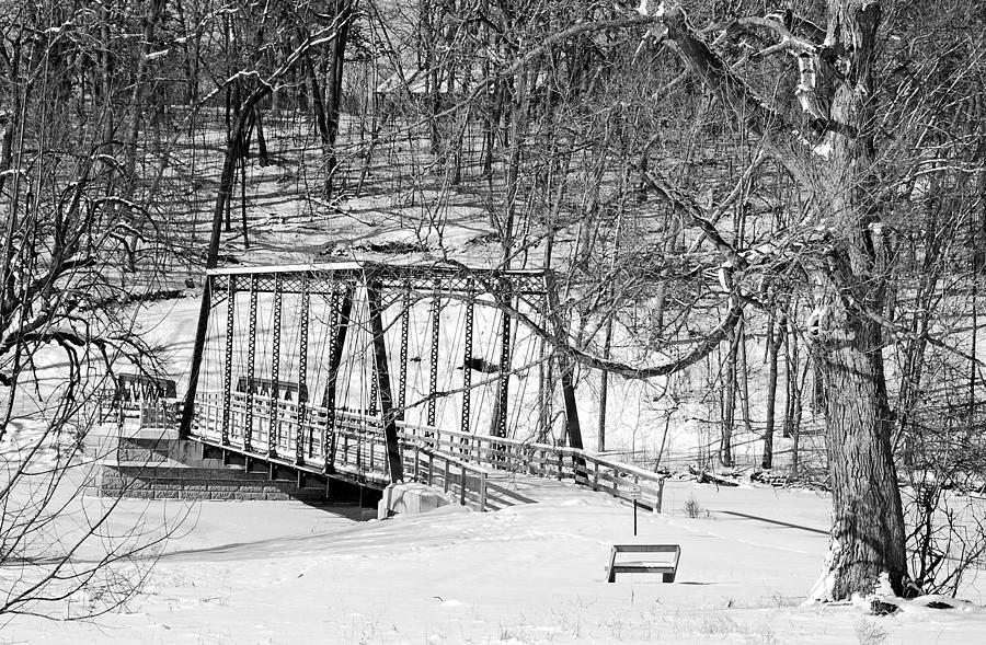 THE OLD NINABUCK AND SCOFIELD BRIDGE - Black and White No. 2 Photograph by Janice Adomeit