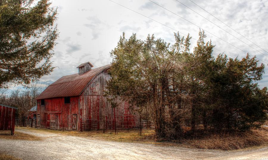 The old red barn Photograph by Karen McKenzie McAdoo