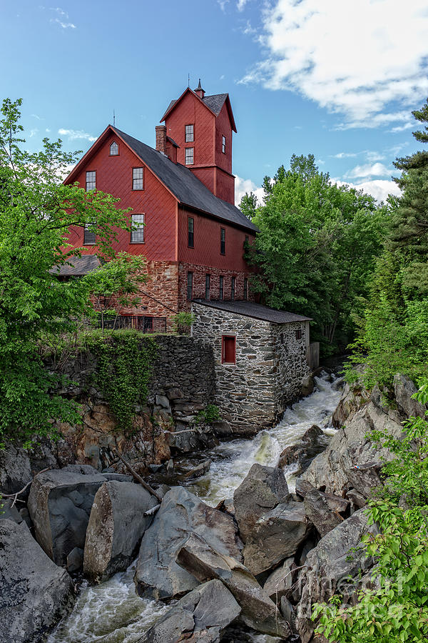Nature Photograph - The Old Red Mill Jericho Vermont by Edward Fielding