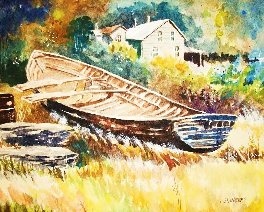 The Old Row Boat Painting by Al Brown