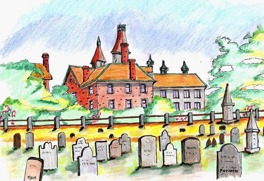 The Old Salem Jail Drawing by Paul Meinerth