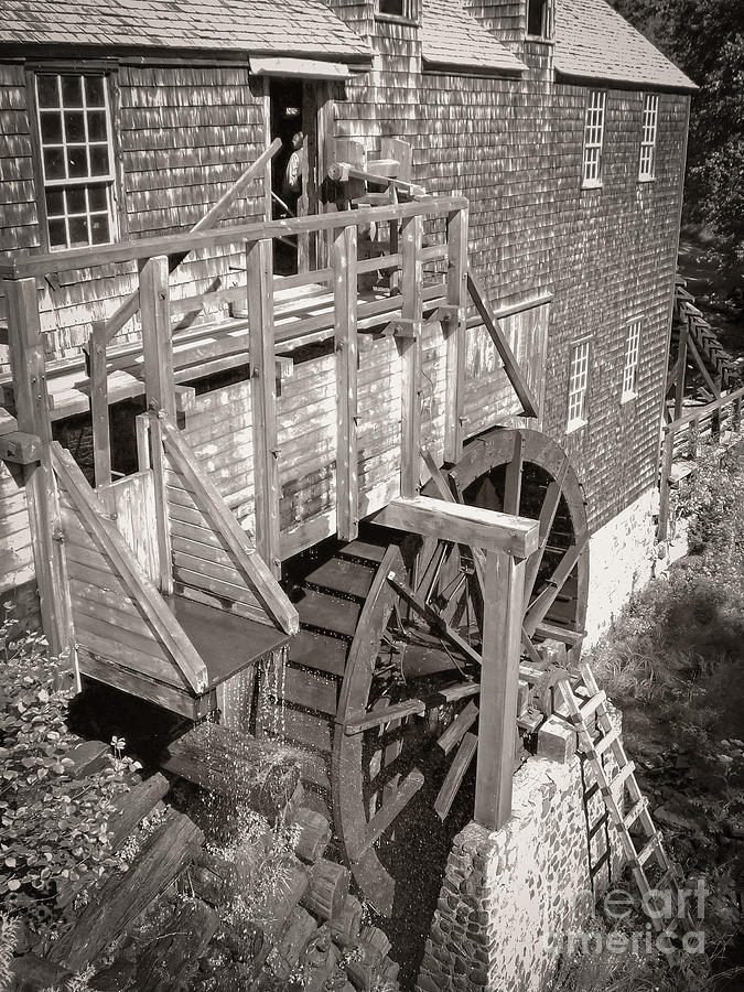Vintage Photograph - The Old Saw Mill by Edward Fielding