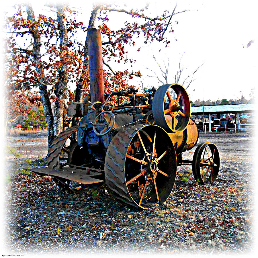 The Old Steam Tractor Digital Art by K Scott Teeters