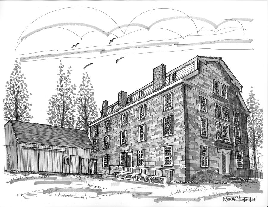 The Old Stone House Drawing by Richard Wambach