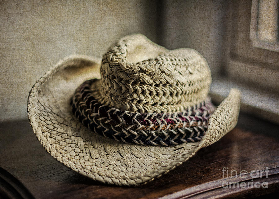 Hat Photograph - The Old Straw Hat by Terry Rowe