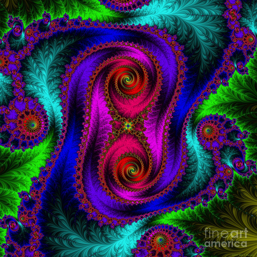 The Old Stuffed Chair - Fractal Digital Art by Mary Machare